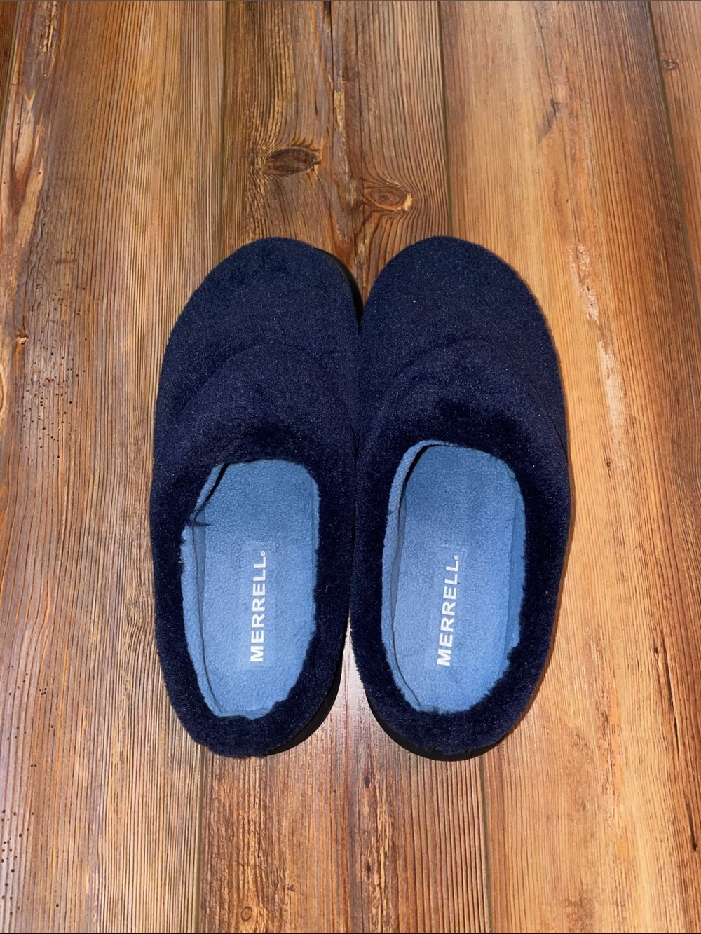 Merrell Dark Navy Fleece Slip-On House Slippers